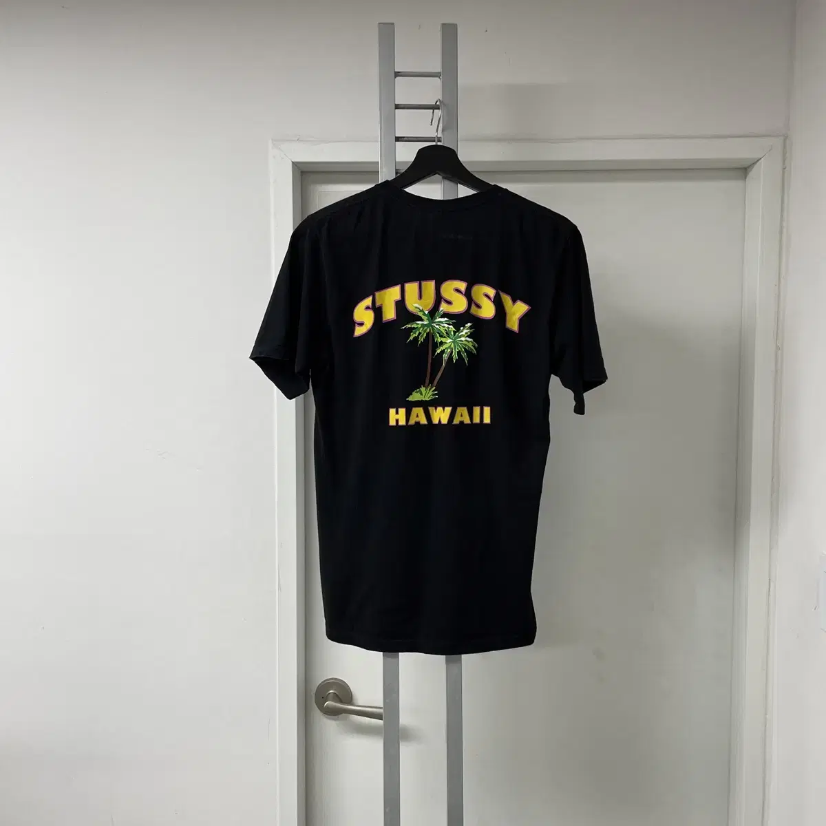 Stussy Hawaii Logo Short Sleeve T-Shirt Black S