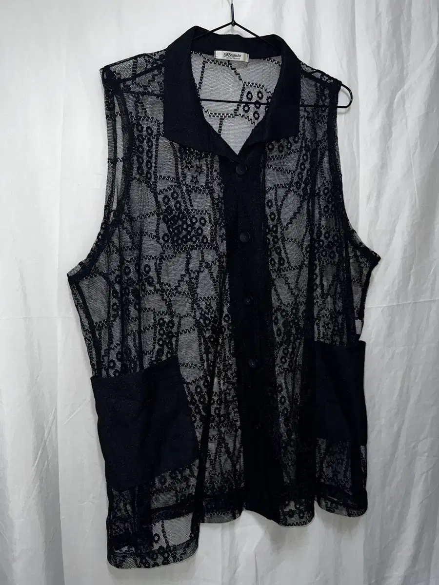 LaceEmbroidered See-Through Layered VestGothicGospelPunkGyaruWatukey2k