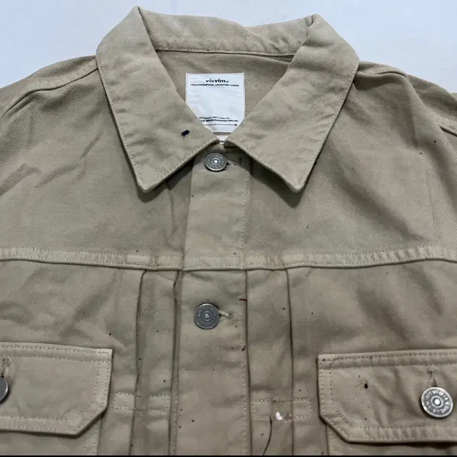 [1]비즈빔21SS FIL 101XX JKT Beige 데님 자켓