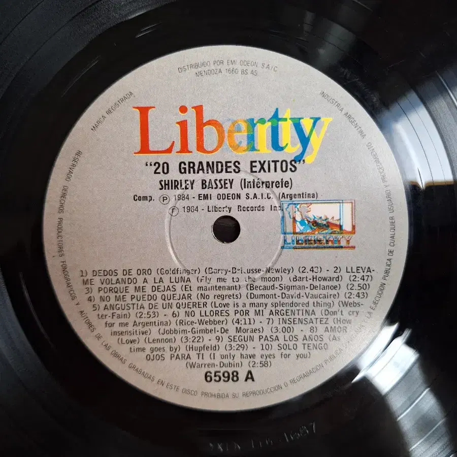 수입반/Shirley Bassey -20 Grandes Exitos LP