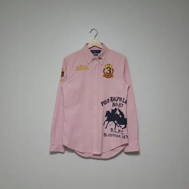 (M) POLO RALPHLAUREN 폴로랄프로렌 핑크 빅로고 패치 셔츠