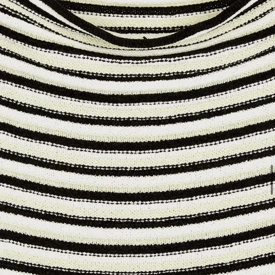 오픈 yy embossed stripe cowl top