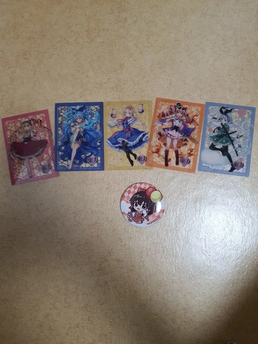 Touhou Project Card & Reimu Badge