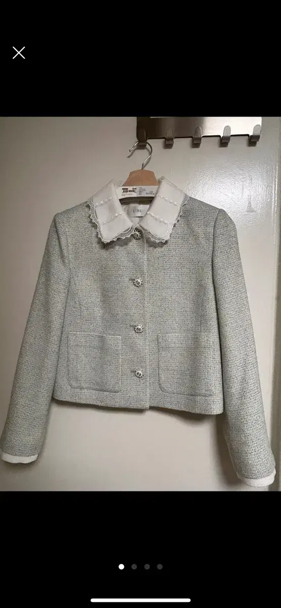 LINE tweed jacket (kara detachable)