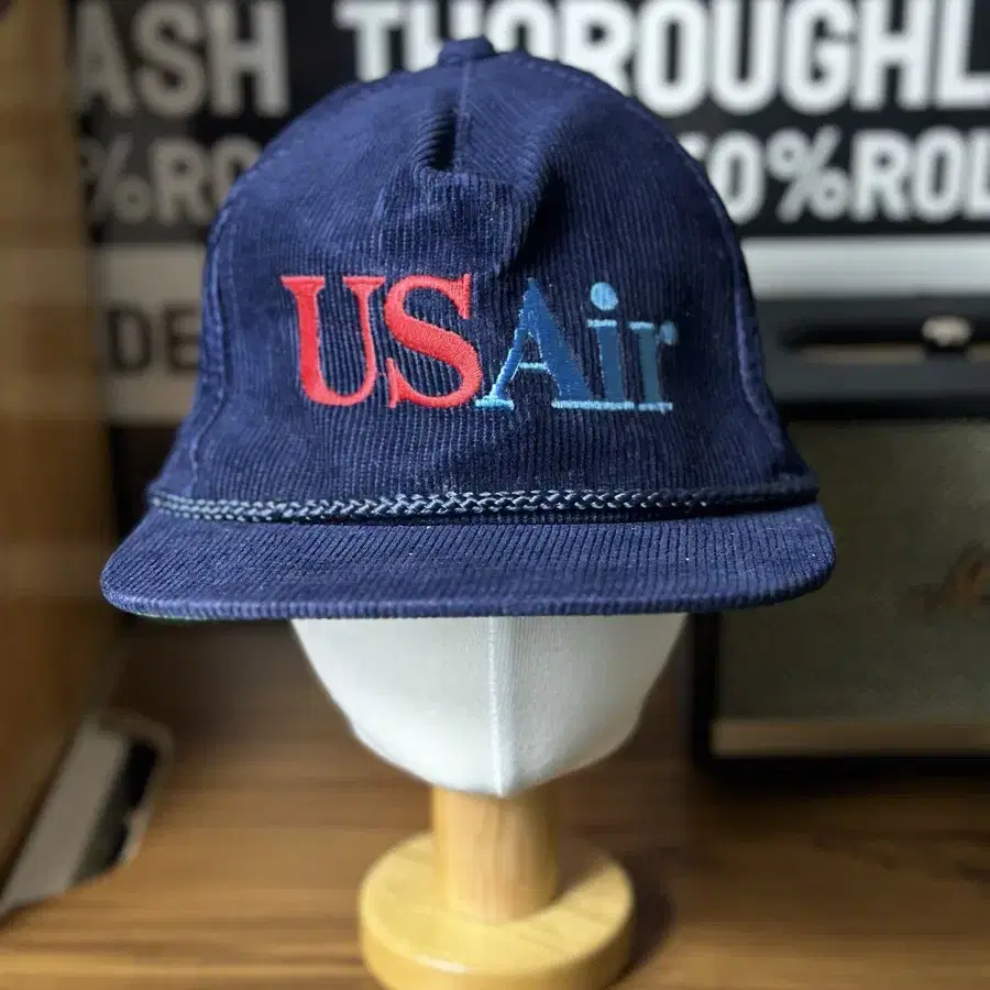 Vintage US air 빈티지 코듀로이 모자