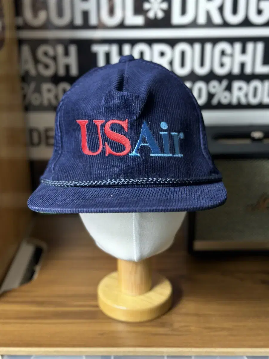 Vintage US air 빈티지 코듀로이 모자