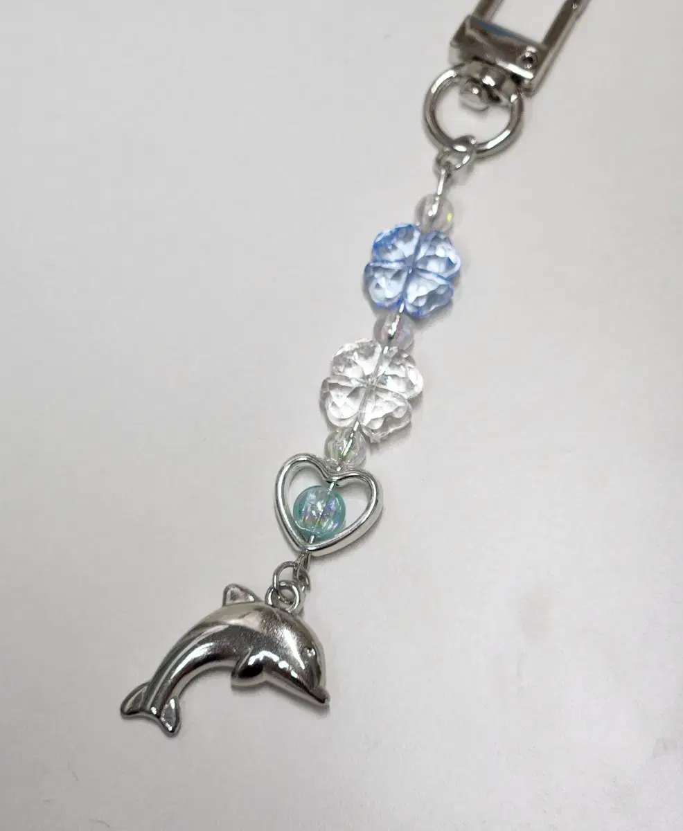 Bloo Dolphin Beaded Keyring