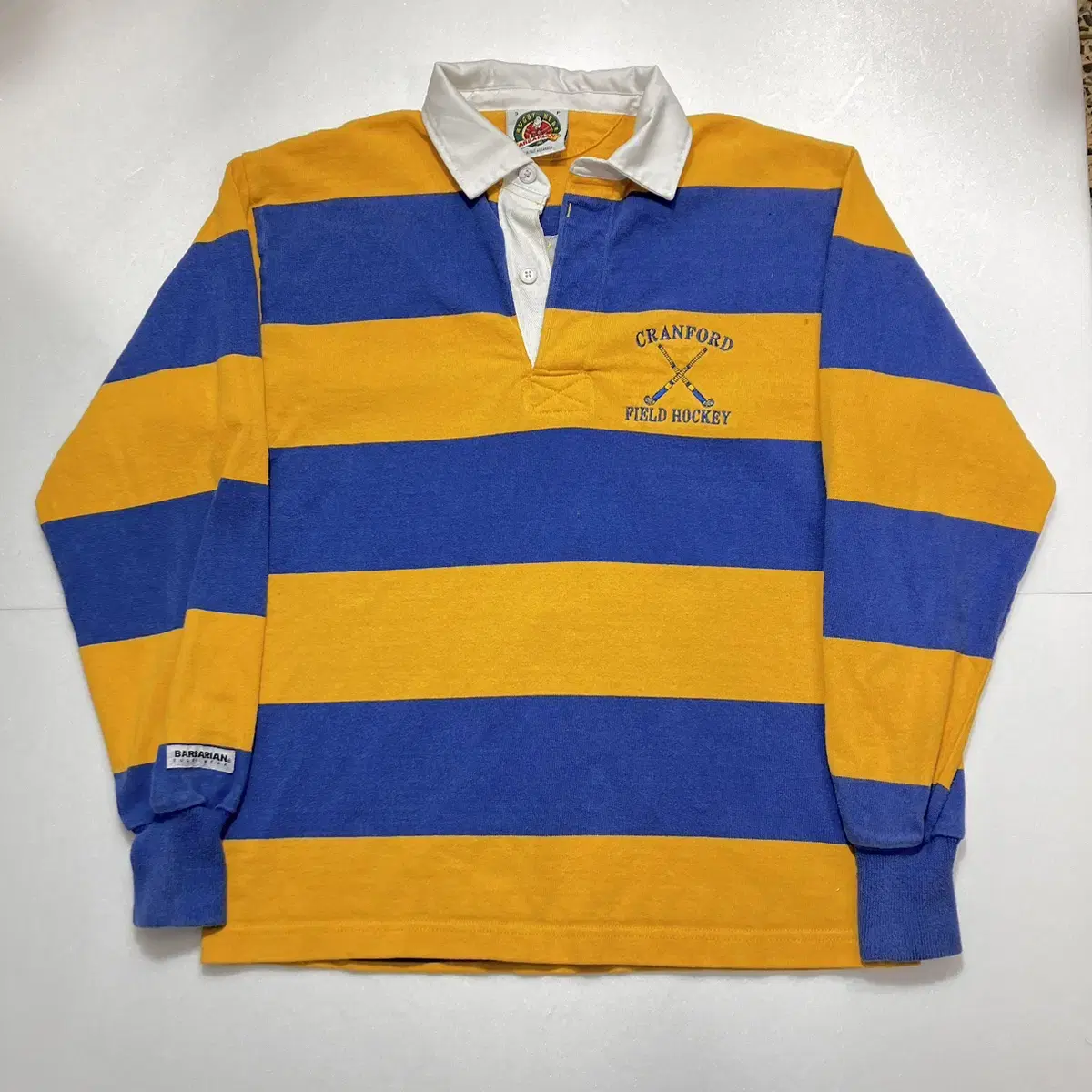 Barbarians 90s Rugby Yel Navy Rugby Tee S