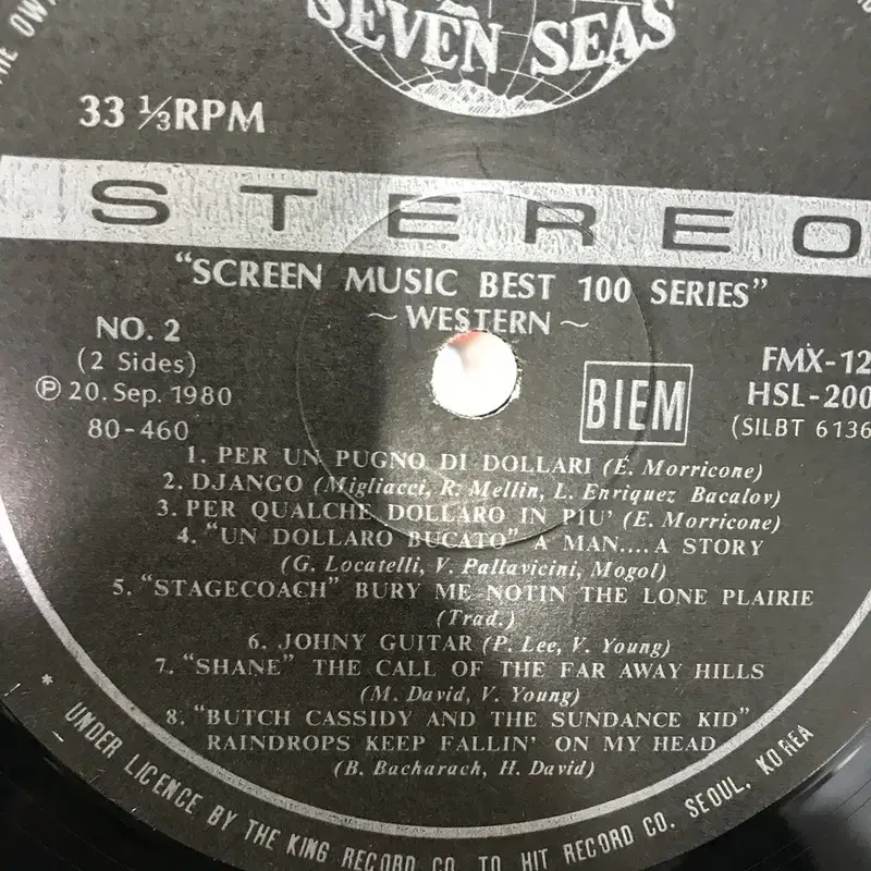 SCREEN MUSIC BEST  LP / AA2159