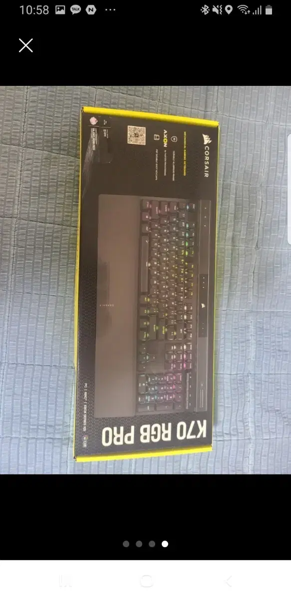 커세어 키보드 k70 rgb pro 저소음 적축 급처요