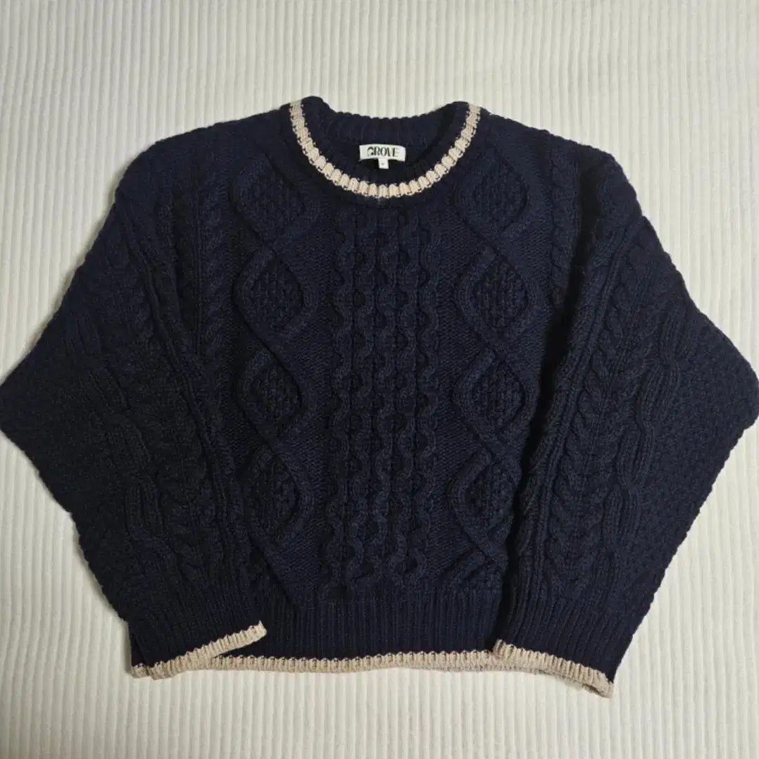 그로브 콤비 아란 니트 combi aran knit