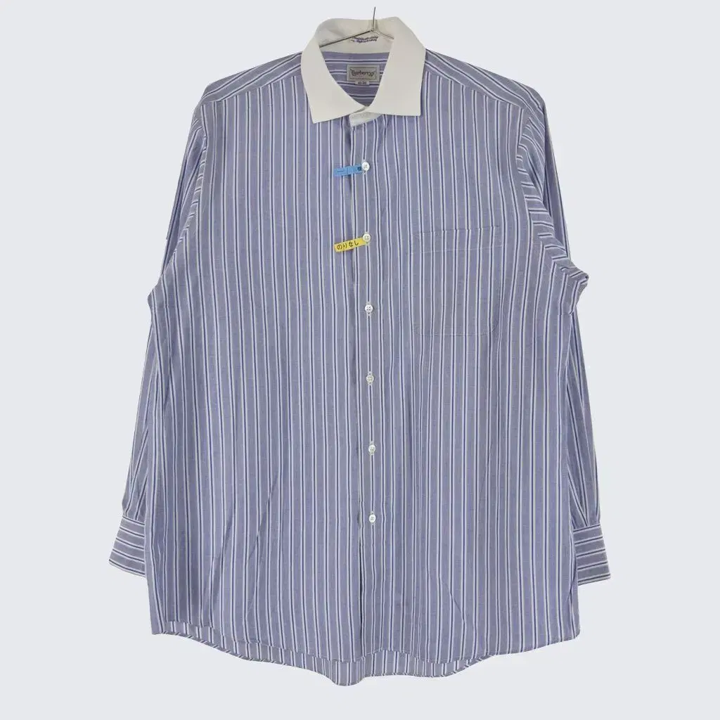 [Burberry] Cotton Striped Long-Sleeved Shirt Namban for Men 100 A20662