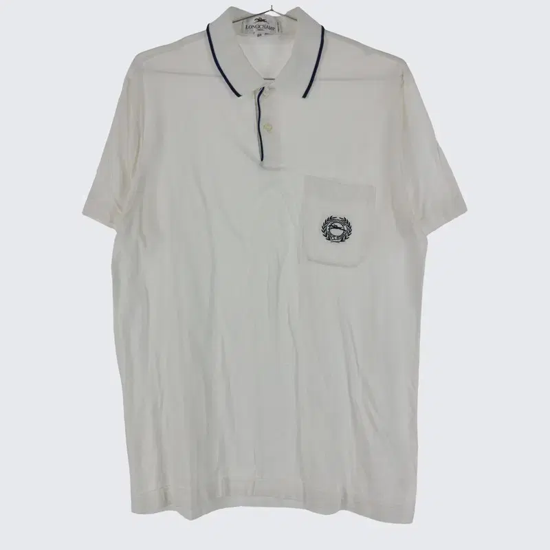 [Longchamp] Cotton short-sleeved PK shirt Karati (Men 95) A20698