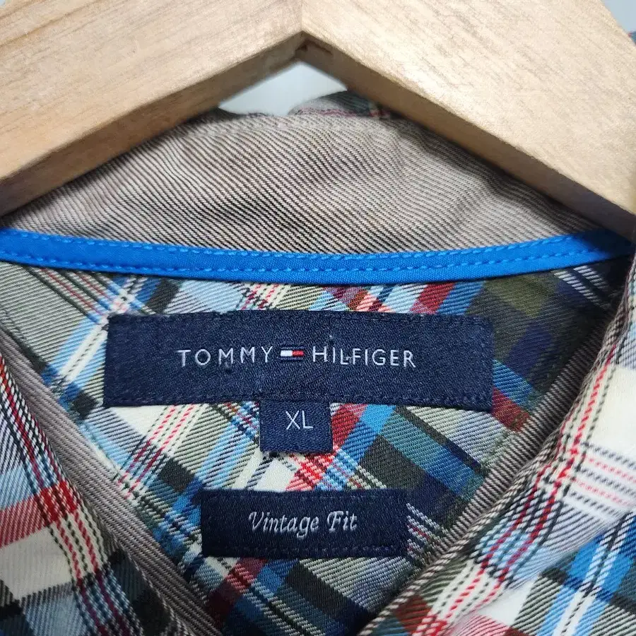 XL 타미힐피거 TOMMY HILFIGER  봄 가을 체크 셔츠