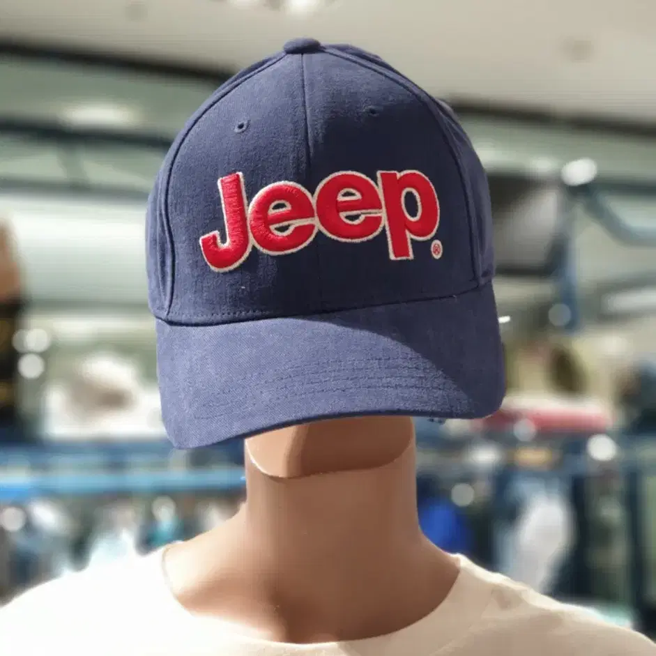 Jeep 큰 로고 네이비 캡모자