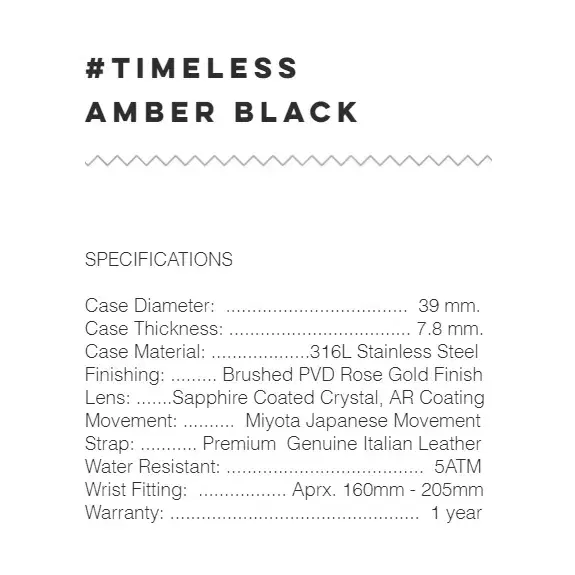 Simpl 시계 Simpl One AMBER black 엠버블랙