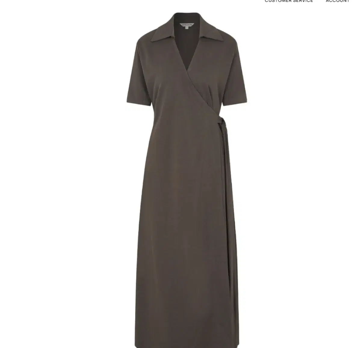 콤스튜디오 CO BELTED WRAP DRESS_BROWN