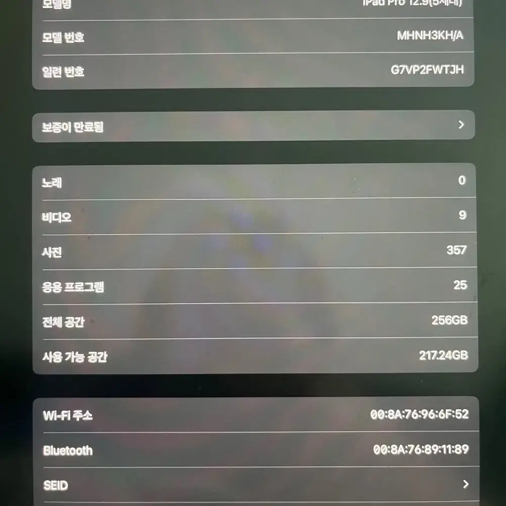 아이패드 프로 12.9 5세대 256
