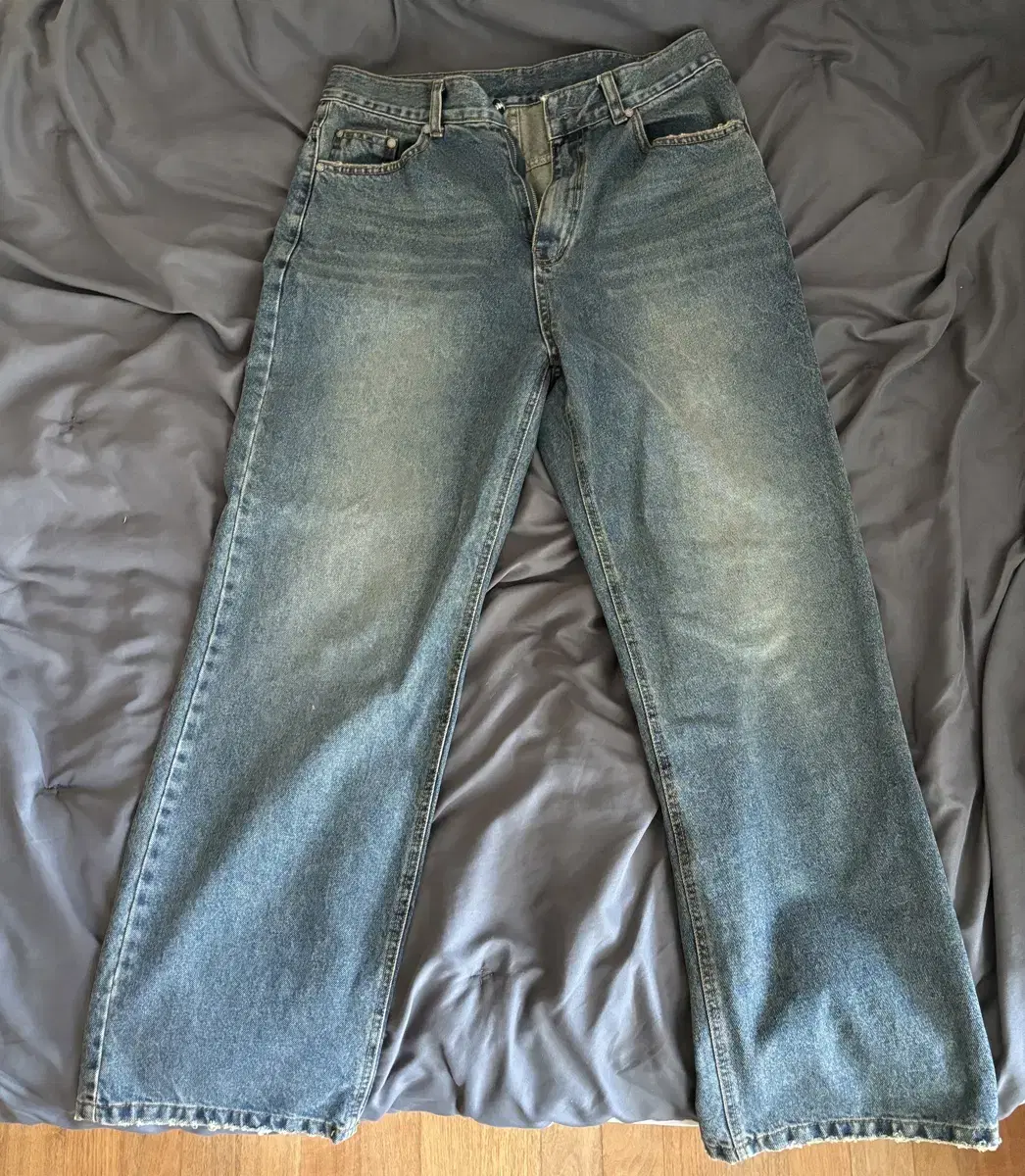 Ezkaton Smoke Wide Denim Pants Vintage bloo L