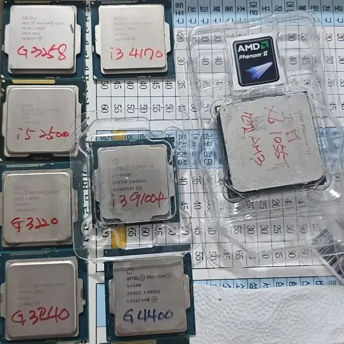 CPU 시피유 i3 9100f 외 10개 일괄판매