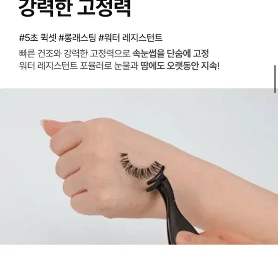 코링코 톡톡하라 커브드 트위저 속눈썹 필터 블랙 듀오 접착제