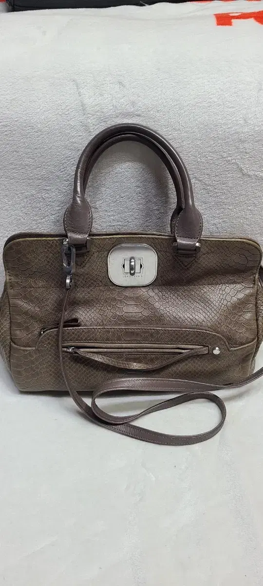 Longchamp cowhide tote shoulder bag