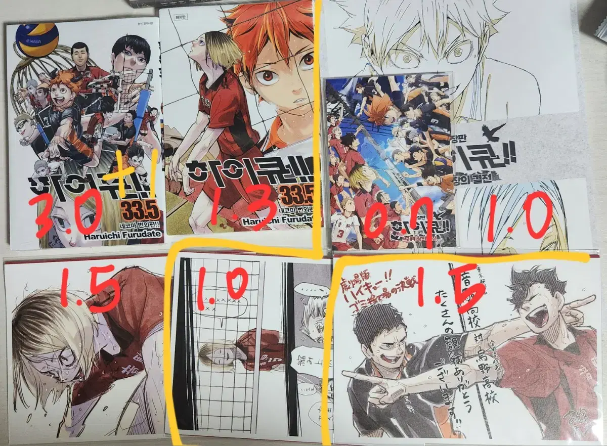 Haikyuu pre-order benefit Volume 33.5 poster Accordion postcard