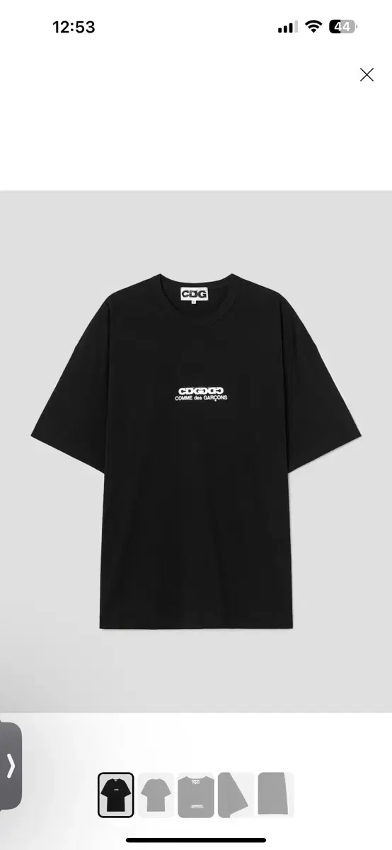 [M] CDG Comme des Garçons Oversized short-sleeved T-shirt black