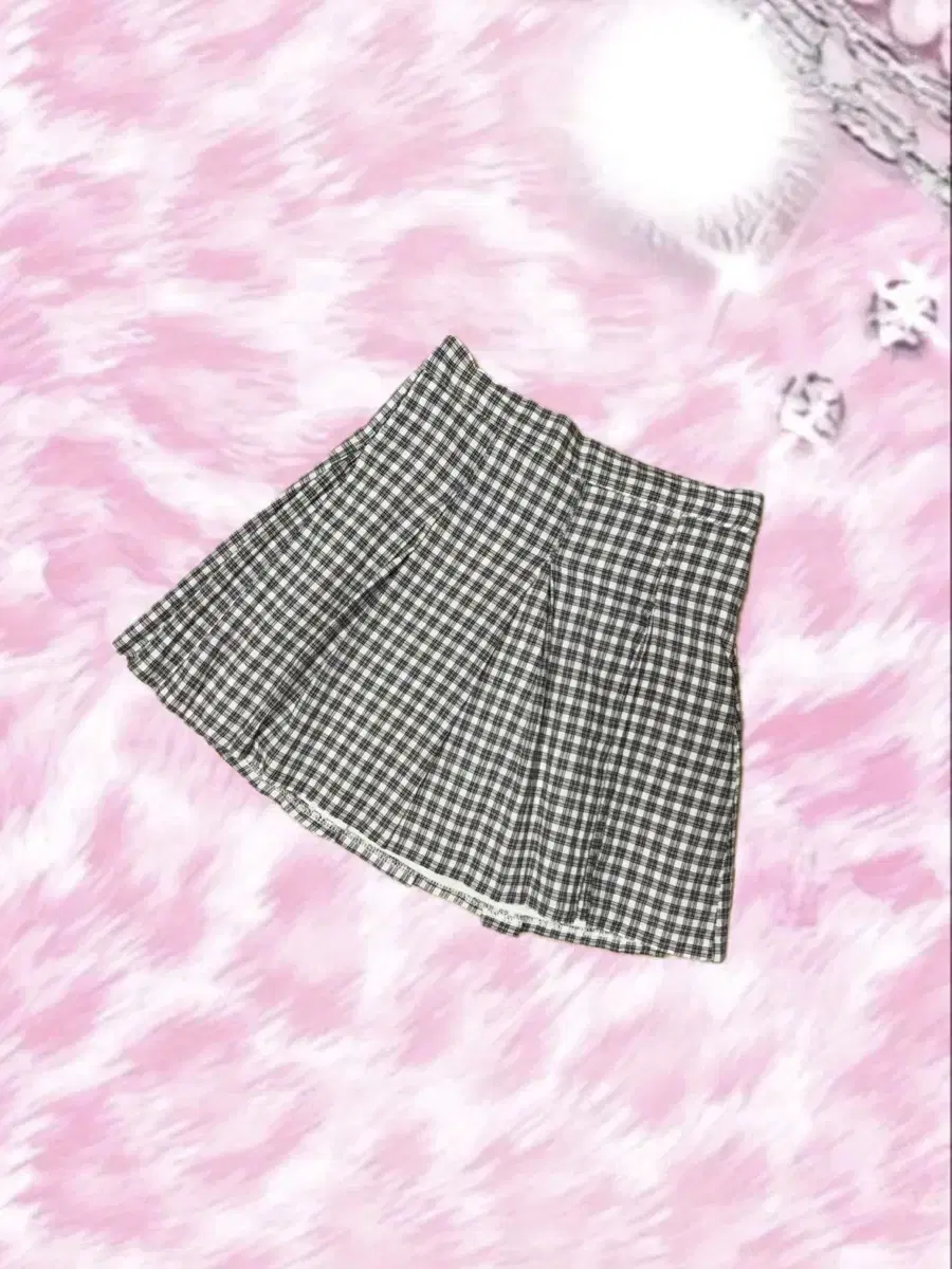 Gray Check Skirt (Gyaru/School Look/Vintage/Something Vintage/Crew Vintage)