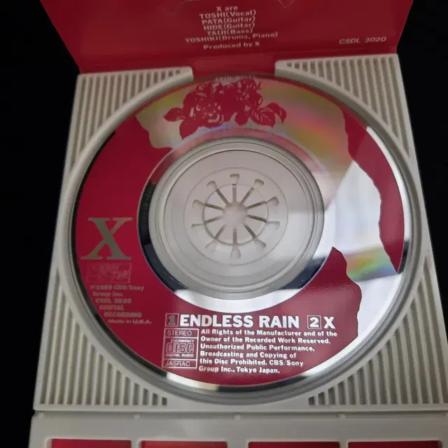 엑스 재팬 X JAPAN ENDLESS RAIN 8cm 싱글 CD (2)