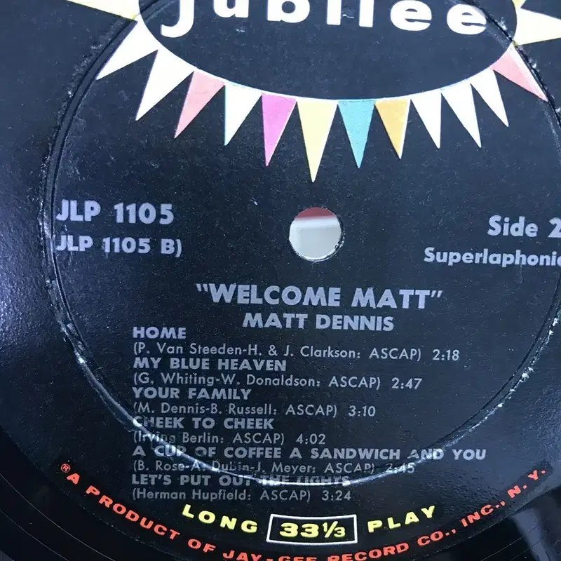 WELCOME MATT DENNIS  LP / AA2164