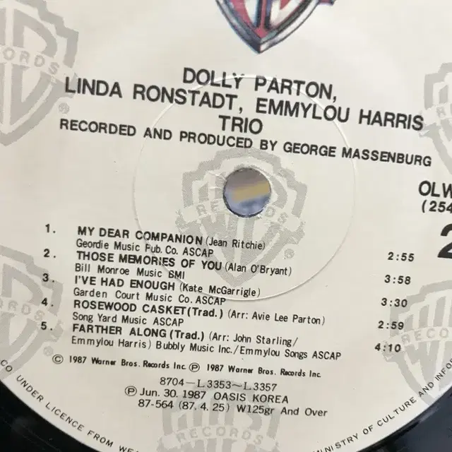 DOLLY PARTON LINDA RONSTADT~ LP / AA2225