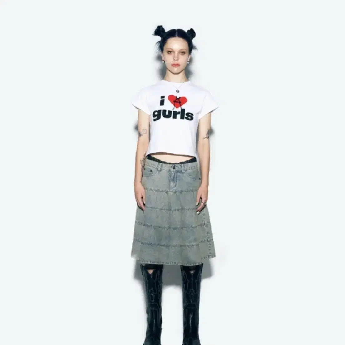 에즈이프 켈리 CALIE GURLS T-SHIRT WHITE