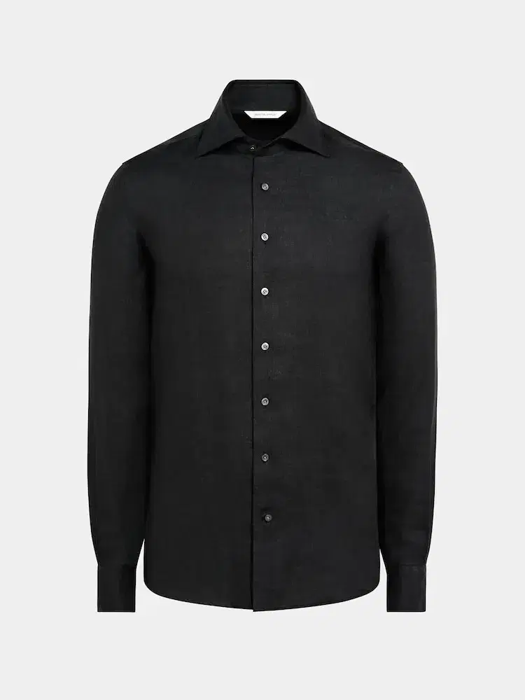 Suitsupply Linen Shirt Black Size M for sale (New)