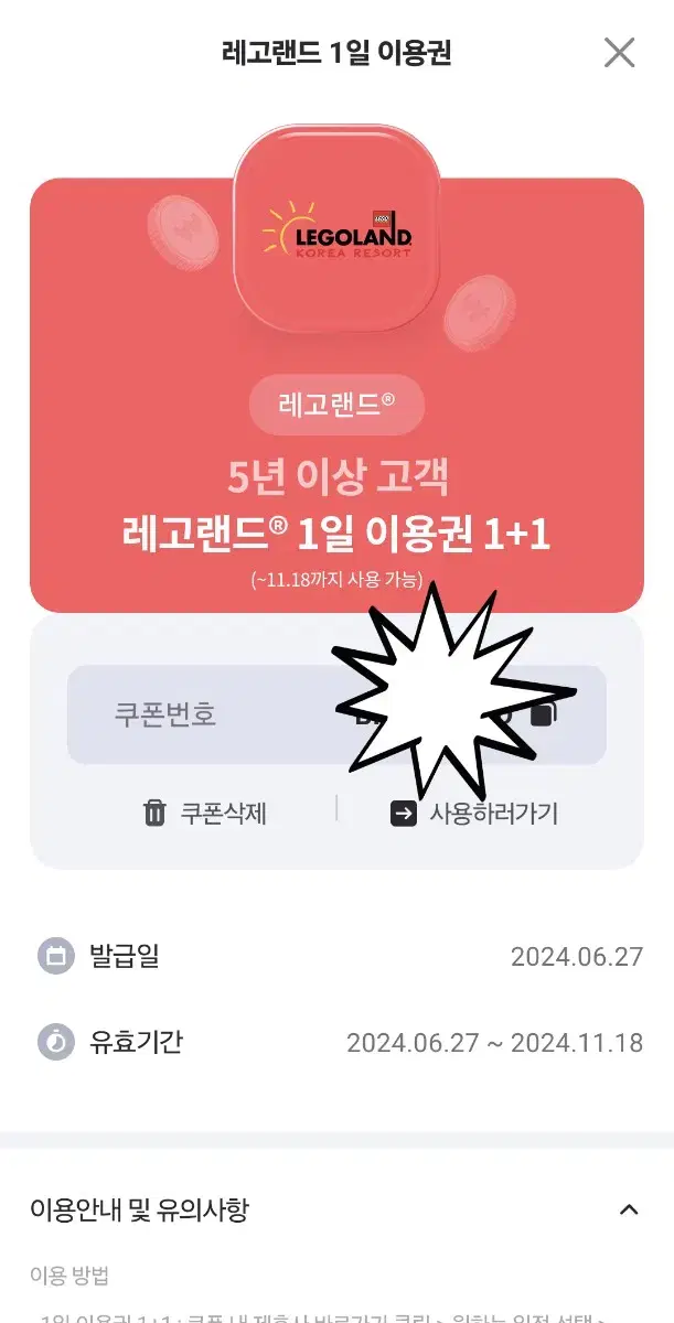 레고랜드1+1이용권