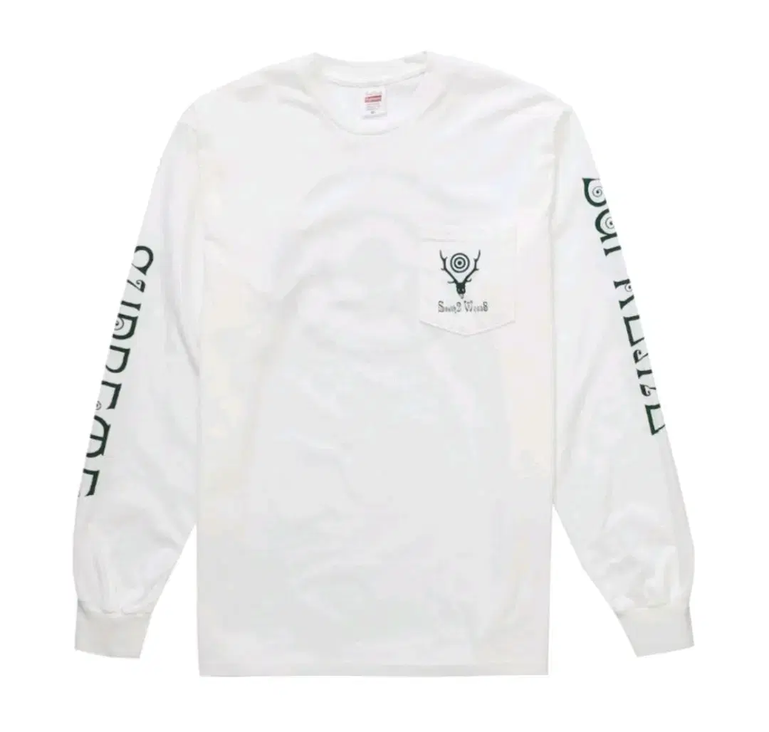 Supreme South by WestEast L/S Pocket Tee White