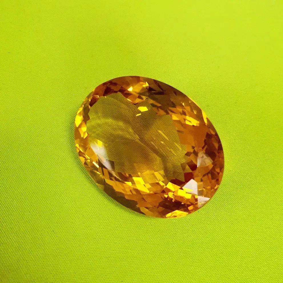 황수정나석 citrine 대형크기 lab created citrine