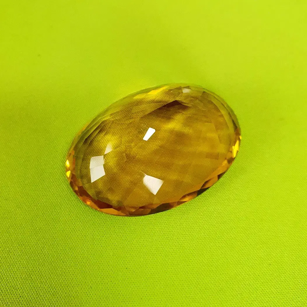 황수정나석 citrine 대형크기 lab created citrine