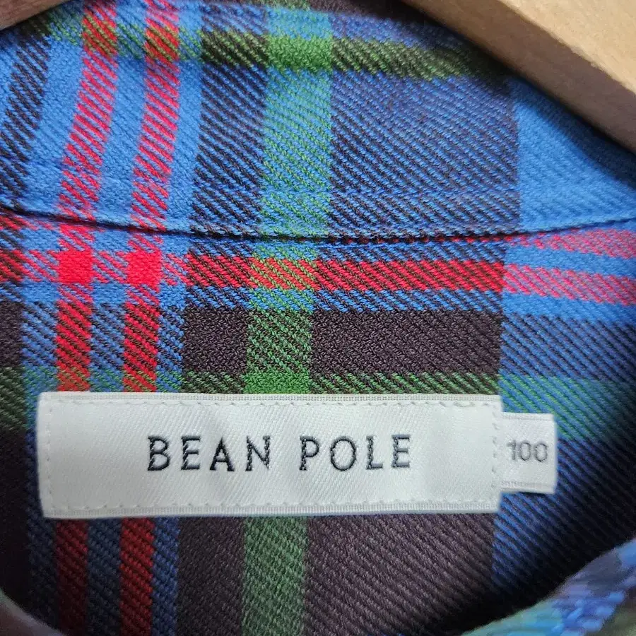 100  빈폴 BEAN POLE 도톰  체크 셔츠