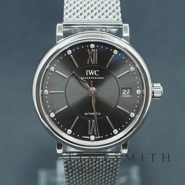 [IWC] 포르토피노 37 다이아 인덱스 그레이다이얼 스틸