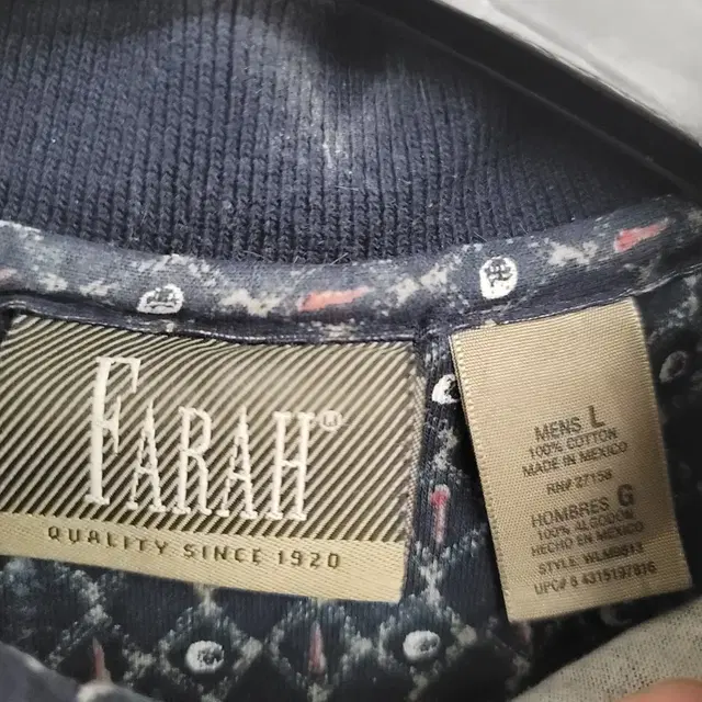 [105/XL] FARAH 반팔 패턴 카라티