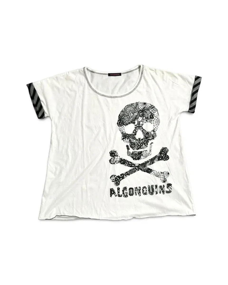 vintage skeleton wide-shirt