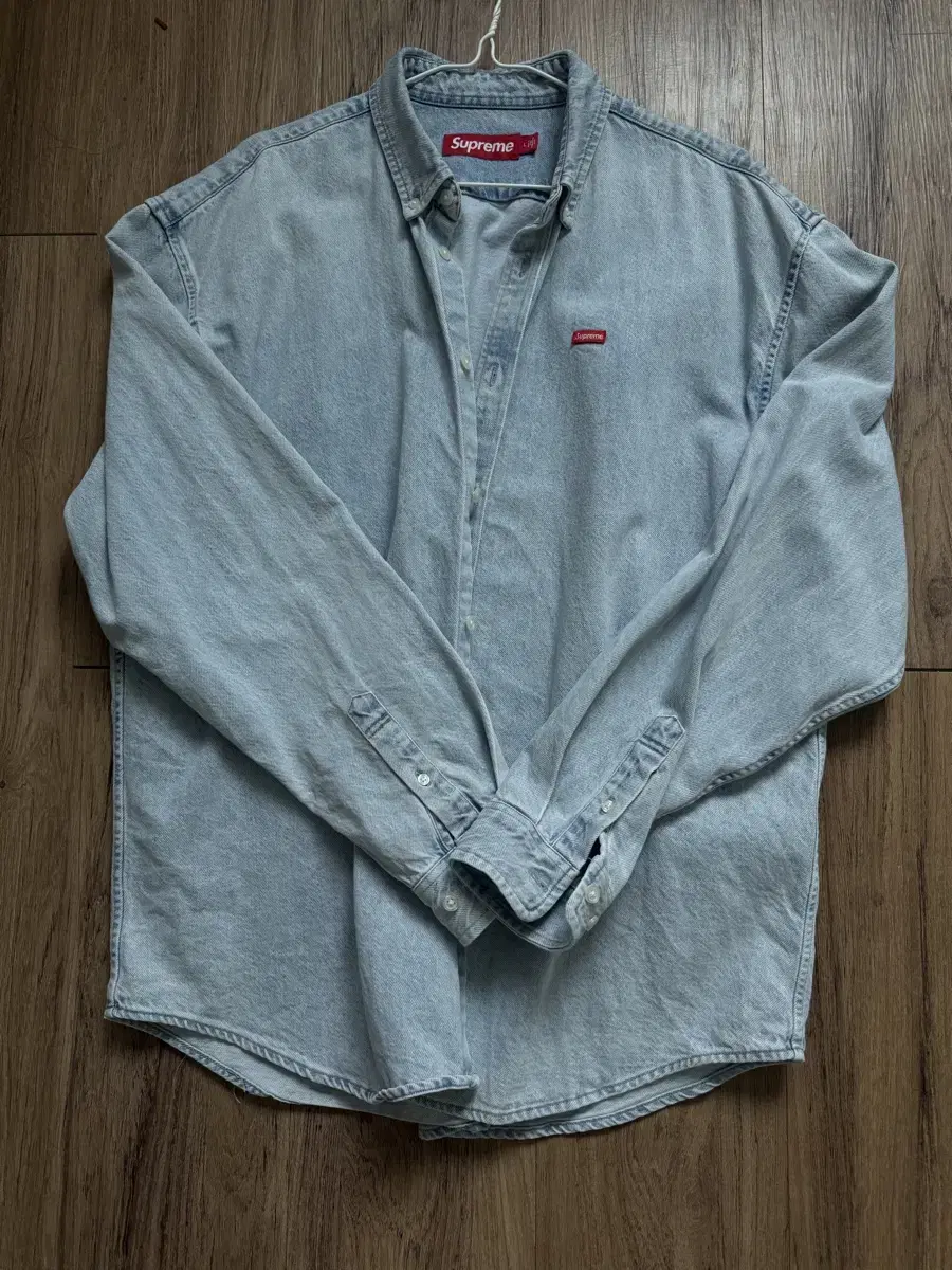 [L] 24 ss Supreme Denim Small Boxy Logo Shirt