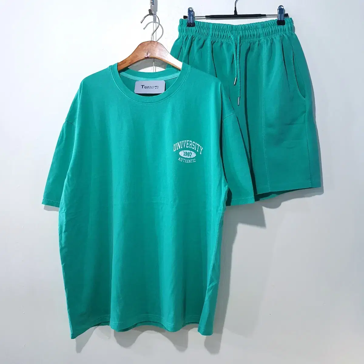 SS신상) 심플 유니버시티 피그먼트 반팔세트 12color S~4XL