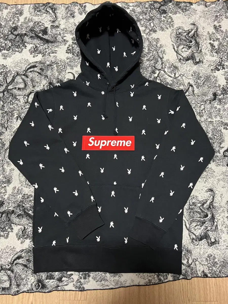 Supreme X playboy sweatshirt hoodie black