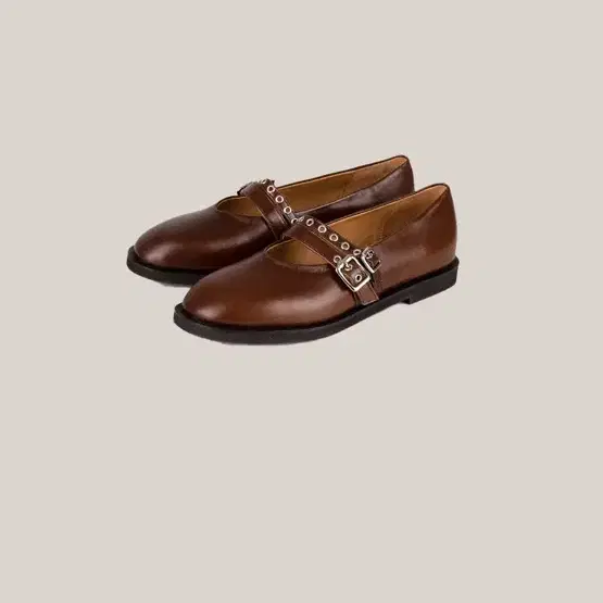 아우로 버클 로퍼 BUCKLE LOAFERS [ BROWN ]