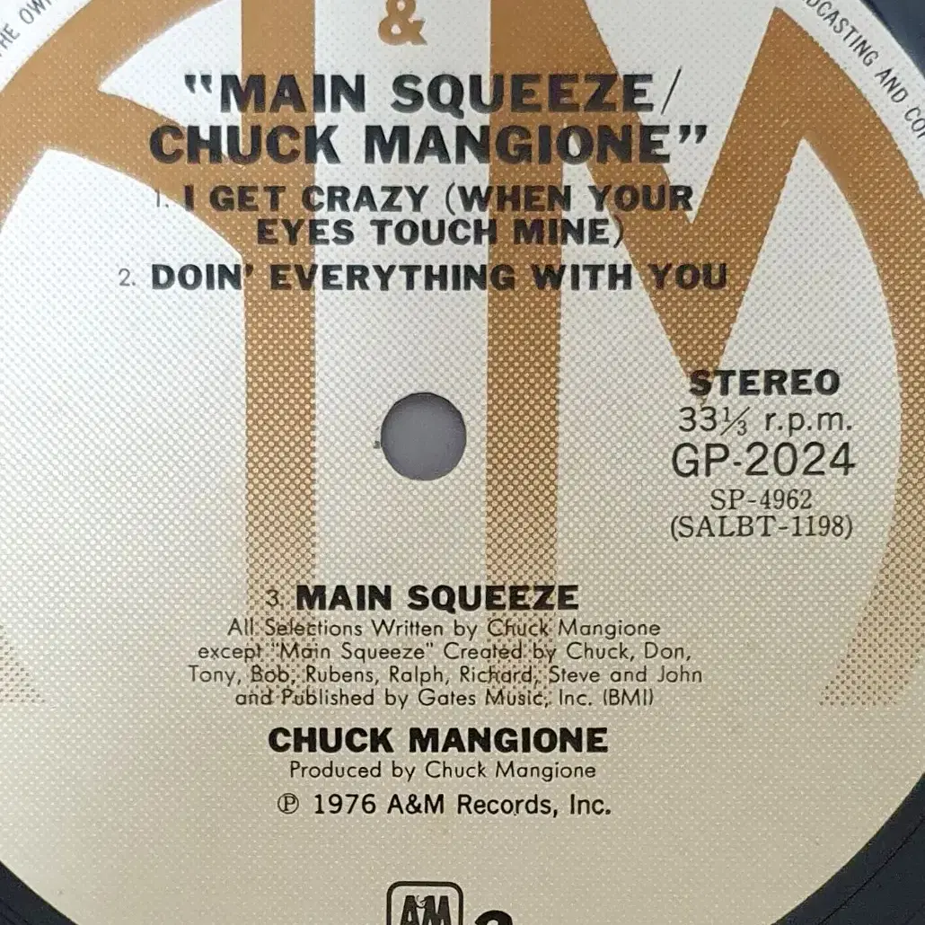 LP ㅡ  Chuck Mangione  / JAZZ 수입음반