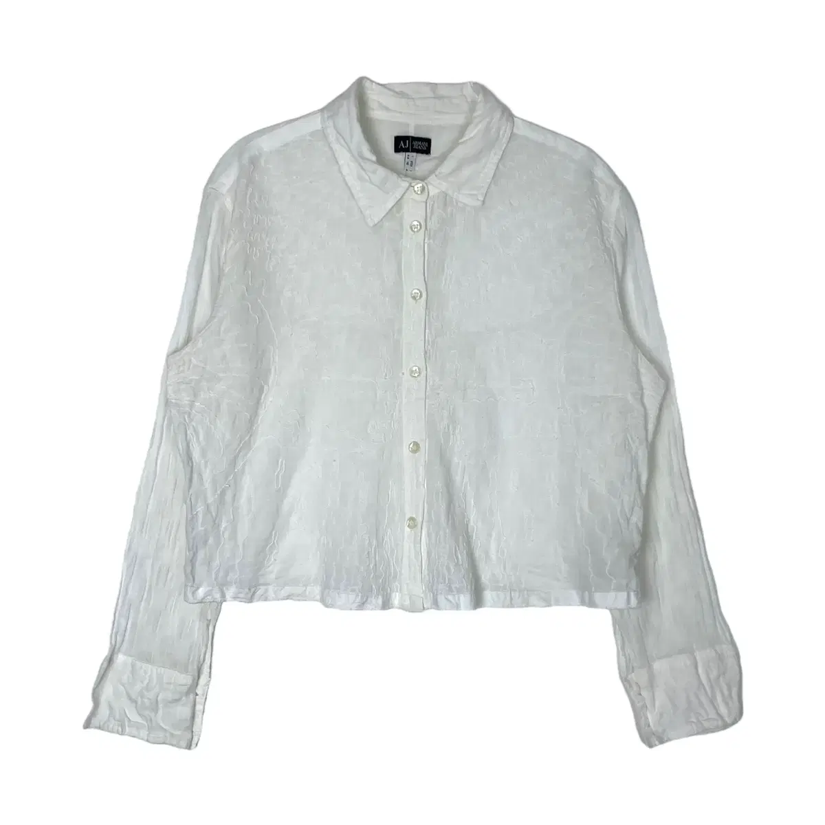 Armani Jins patterned cropped shirt