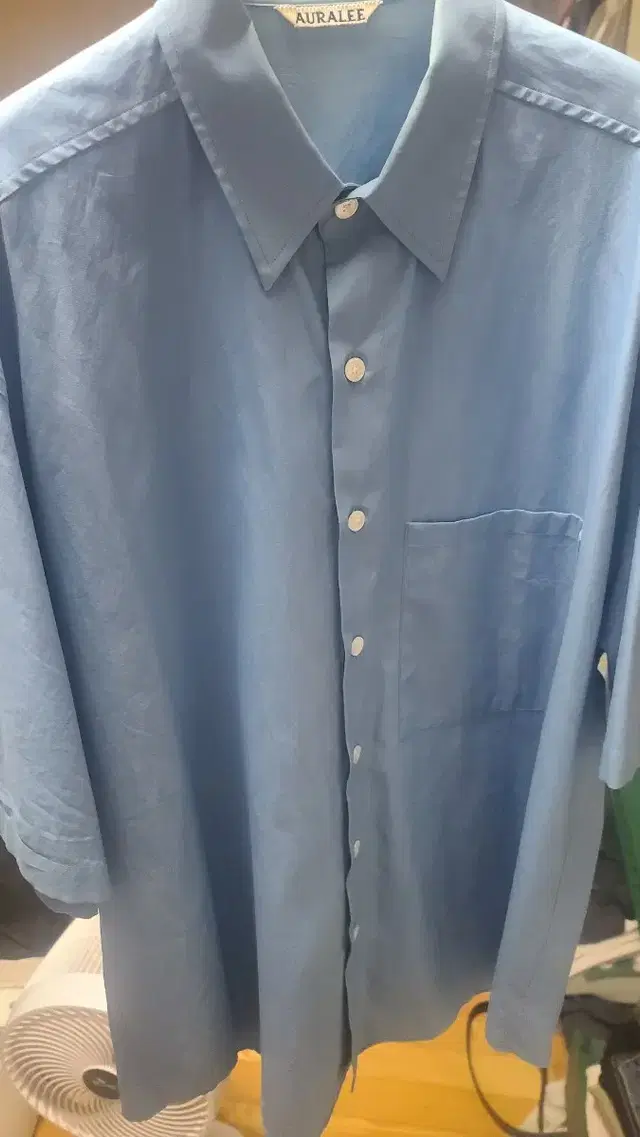 오라리 WASHED FINX TWILL 반팔셔츠 사이즈5