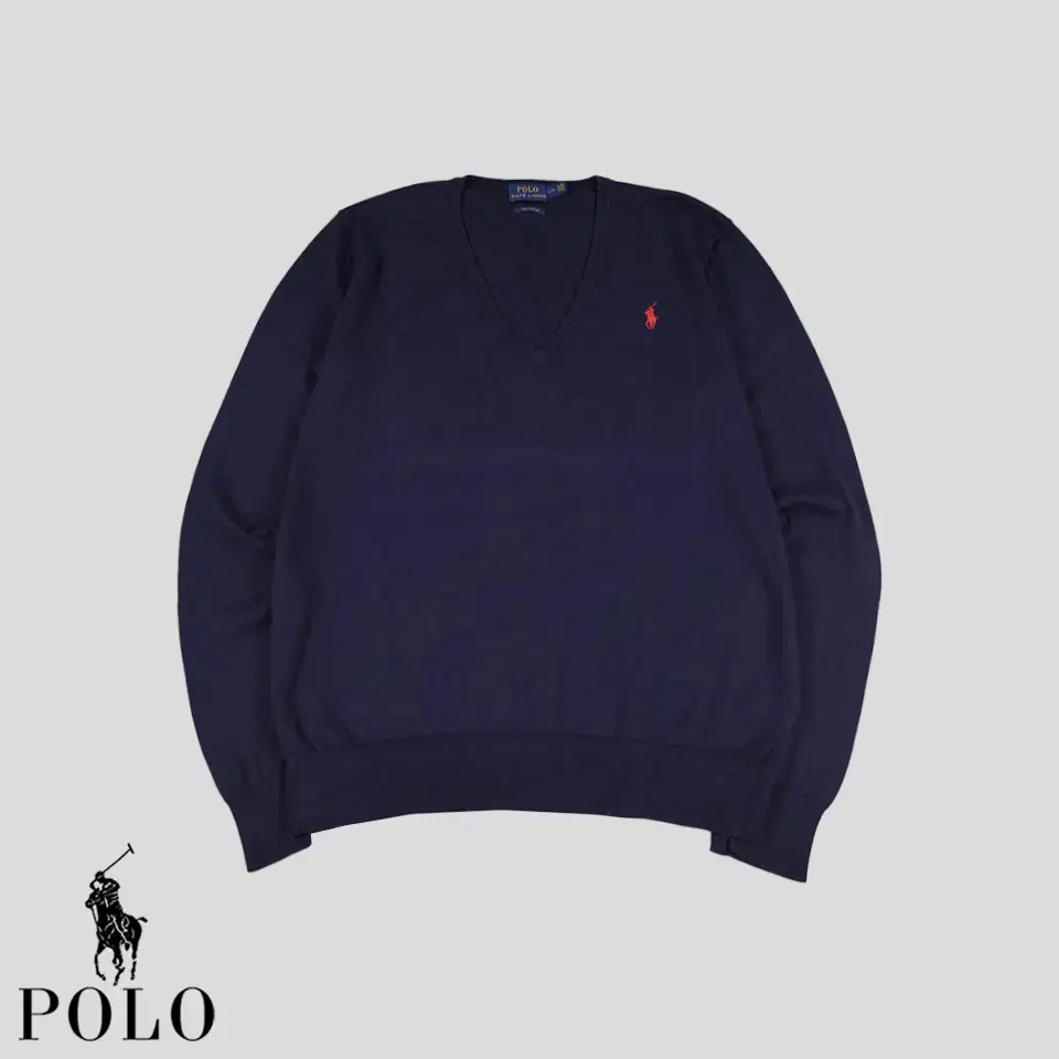 Polo Ralph Lauren Pigment Navy Red Pony Pima Cotton 100% Amercaj V-Neck Tee